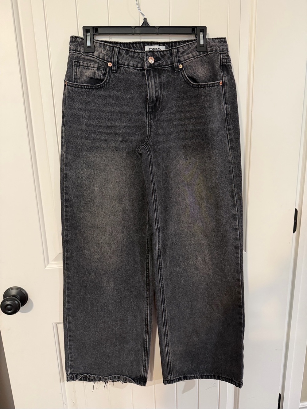 Tilly's Black Wash Wide Leg Jeans